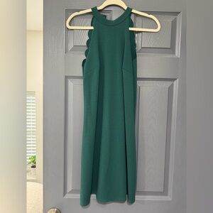 I.N. San Francisco Green Scallop Dress